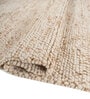 Soft Braided Rug 5X8 ft| Tan & White Carpet Dhurrie
