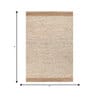 Soft Braided Rug 5X8 ft| Tan & White Carpet Dhurrie