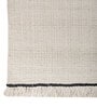 Soft Braided Rug 6'6X8 ft| White & Ebony Carpet Dhurrie