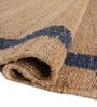 Soft Braided Rug 6X9 ft| Tan & Deep Navy Carpet Dhurrie