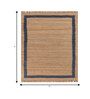 Soft Braided Rug 6X9 ft| Tan & Deep Navy Carpet Dhurrie