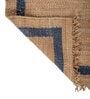 Soft Braided Rug 6X9 ft| Tan & Deep Navy Carpet Dhurrie
