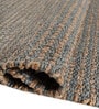 Soft Braided Rug 8X10 ft| Tan & Deep Sea Carpet Dhurrie