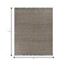 Soft Braided Rug 8X10 ft| Tan & Deep Sea Carpet Dhurrie