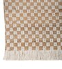 Soft Checkered Rug 5'6X8 ft| Natural & White Carpet Dhurrie