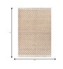 Soft Checkered Rug 5'6X8 ft| Natural & White Carpet Dhurrie