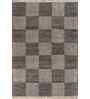 Soft Chess Checkered Rug 5'6X7'6 ft| Tan & Ebony Carpet Dhurrie