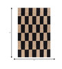 Soft Chess Checkered Rug 5X8 ft| Natural & Ebony Carpet Dhurrie