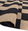 Soft Chess Checkered Rug 5X8 ft| Natural & Ebony Carpet Dhurrie