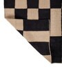 Soft Chess Checkered Rug 5X8 ft| Natural & Ebony Carpet Dhurrie