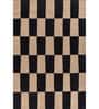 Soft Chess Checkered Rug 5X8 ft| Natural & Ebony Carpet Dhurrie