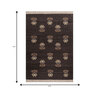 Soft Floral Rug 4'6X6'6 ft| Natural Brown Carpet Dhurrie