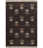 Soft Floral Rug 4'6X6'6 ft| Natural Brown Carpet Dhurrie