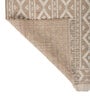 Soft Fret Rug 5X8 ft| Tan & White Carpet Dhurrie