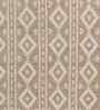 Soft Fret Rug 5X8 ft| Tan & White Carpet Dhurrie