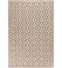 Soft Fret Rug 5X8 ft| Tan & White Carpet Dhurrie