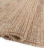 Soft Geometric Block Rug 5X8 ft| Tan & White Carpet Dhurrie