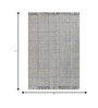 Soft Geometric Block Rug 5X8 ft| Victoria Blue & White Carpet Dhurrie