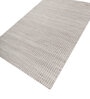 Soft Geometric Braided Rug 5X8 ft| Beige & White Carpet Dhurrie