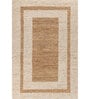 Soft Geometric Braided Rug 5X8 ft| Natural & White Carpet Dhurrie