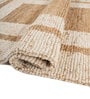 Soft Geometric Braided Rug 5X8 ft| Natural & White Carpet Dhurrie