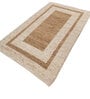 Soft Geometric Braided Rug 5X8 ft| Natural & White Carpet Dhurrie