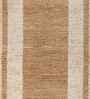 Soft Geometric Braided Rug 5X8 ft| Natural & White Carpet Dhurrie