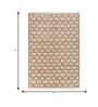 Soft Geometric Brick Rug 5X7'6 ft| Tan & White Carpet Dhurrie