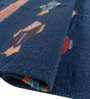 Soft Geometric Fish Pictorials Rug 4X6'6 ft| Deep Navy & Ribbon Red Carpet Dhurrie