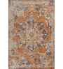 Soft Geometric Motif Rug 5X7'6 ft| Orange & Bright Yellow Carpet Dhurrie