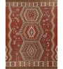 Soft Geometric Motif Rug 9X12 ft| Orange & Oasis Green Carpet Dhurrie