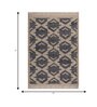 Soft Geometric Rug 3X5 ft| Seaside Blue & White Carpet Dhurrie