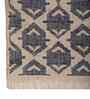 Soft Geometric Rug 3X5 ft| Seaside Blue & White Carpet Dhurrie