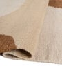Soft Geometric Rug 4X5'6 ft| Beige & Orange Carpet Dhurrie