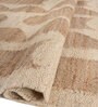 Soft Geometric Rug 5'6X8 ft| Tan & Natural Carpet Dhurrie