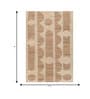 Soft Geometric Rug 5'6X8 ft| Tan & Natural Carpet Dhurrie