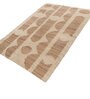 Soft Geometric Rug 5'6X8 ft| Tan & Natural Carpet Dhurrie