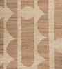 Soft Geometric Rug 5'6X8 ft| Tan & Natural Carpet Dhurrie