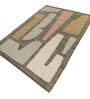 Soft Geometric Rug 5X7'6 ft| Tan & Treetop Carpet Dhurrie