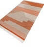 Soft Geometric Rug 5X8 ft| Orange & Beige Carpet Dhurrie