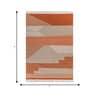 Soft Geometric Rug 5X8 ft| Orange & Beige Carpet Dhurrie