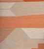 Soft Geometric Rug 5X8 ft| Orange & Beige Carpet Dhurrie