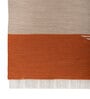 Soft Geometric Rug 5X8 ft| Orange & Beige Carpet Dhurrie