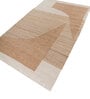Soft Geometric Rug 5X8 ft| Tan & Natural Brown Carpet Dhurrie