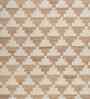 Soft Geometric Rug 5X8 ft| Tan & White Carpet Dhurrie