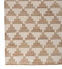 Soft Geometric Rug 5X8 ft| Tan & White Carpet Dhurrie