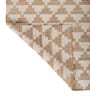 Soft Geometric Rug 5X8 ft| Tan & White Carpet Dhurrie