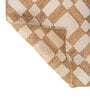 Soft Geometric Rug 5X8 ft| Tan & White Carpet Dhurrie
