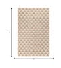 Soft Geometric Rug 5X8 ft| Tan & White Carpet Dhurrie