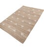 Soft Lattice Rug 5X8 ft| Natural Brown Carpet Dhurrie